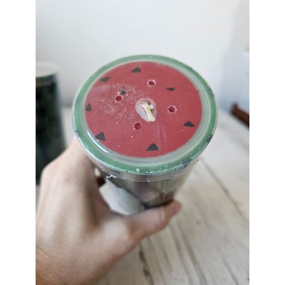 Pier 1 watermelon candle spring set unique food fruit - Picture 5 of 7